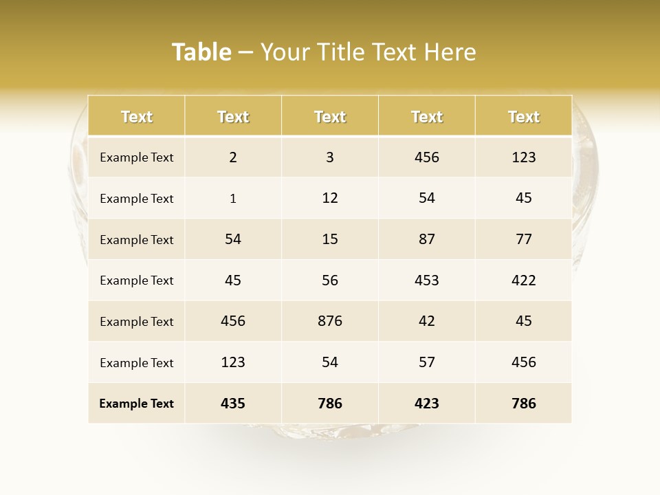 Sweetcorn In Crystal Bowl PowerPoint Template