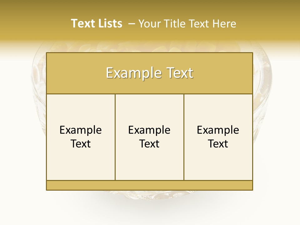 Sweetcorn In Crystal Bowl PowerPoint Template