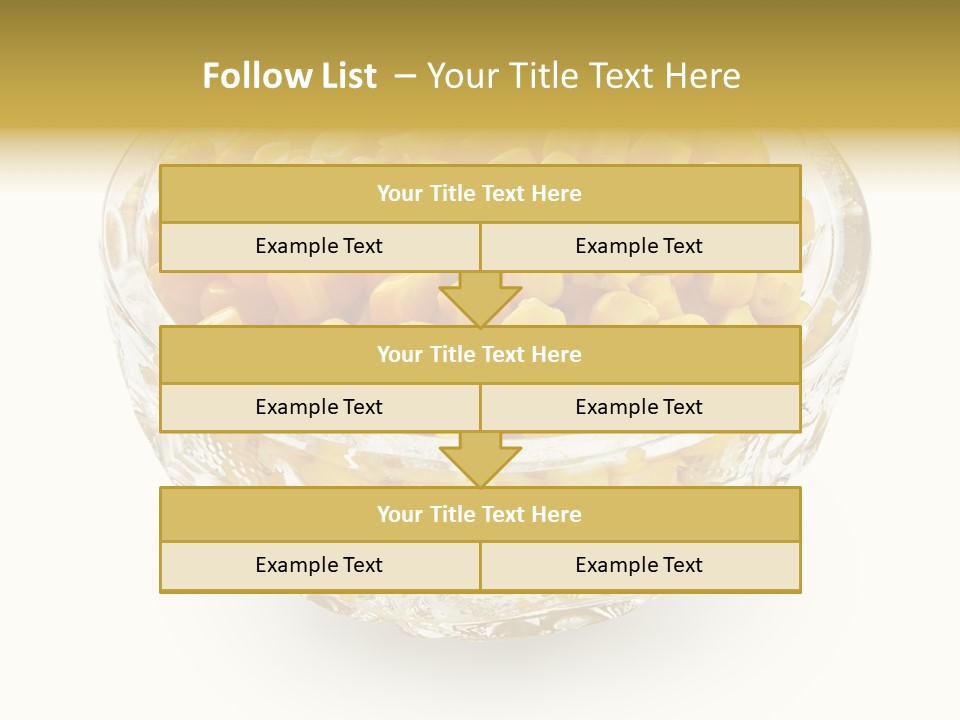 Sweetcorn In Crystal Bowl PowerPoint Template