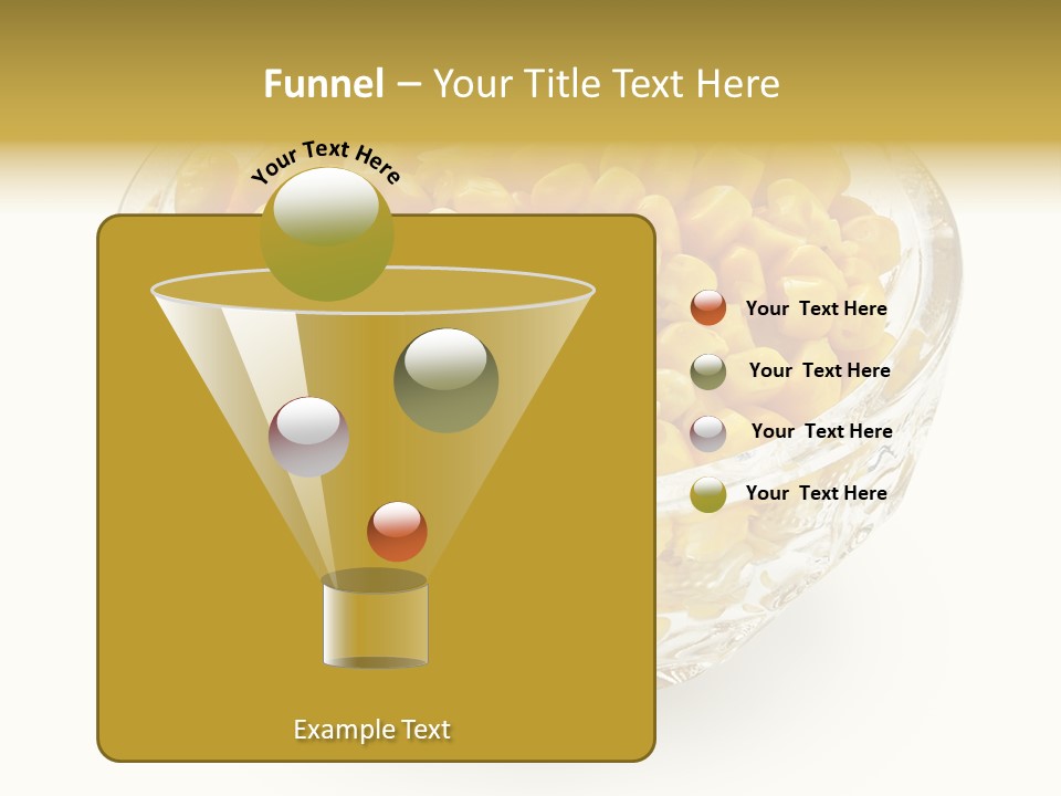 Sweetcorn In Crystal Bowl PowerPoint Template