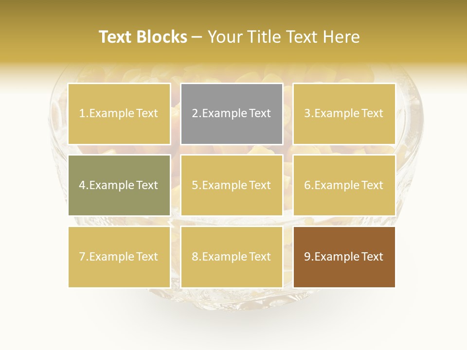 Sweetcorn In Crystal Bowl PowerPoint Template