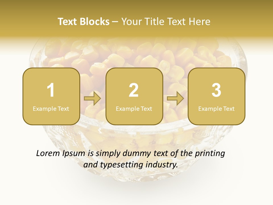 Sweetcorn In Crystal Bowl PowerPoint Template