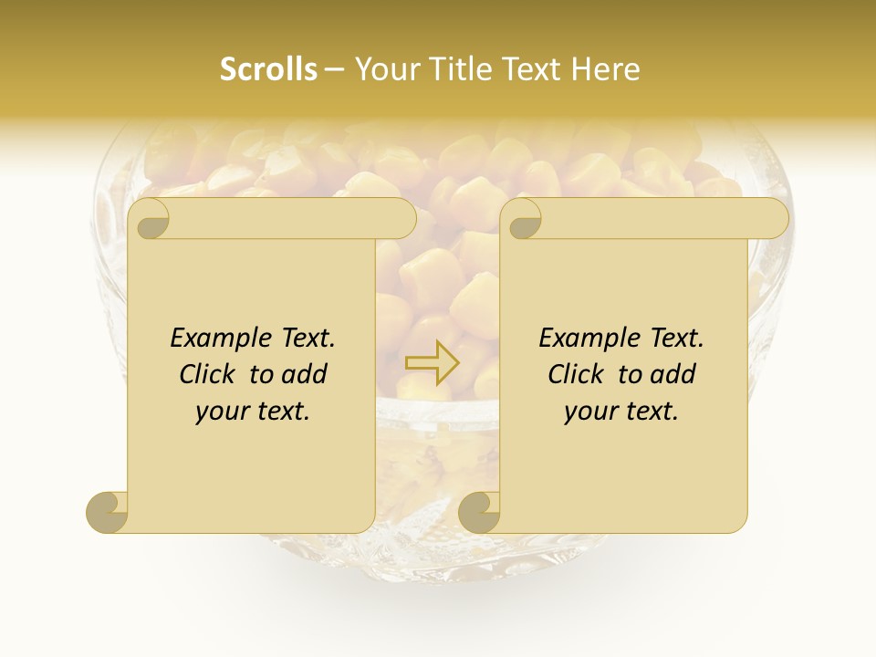 Sweetcorn In Crystal Bowl PowerPoint Template