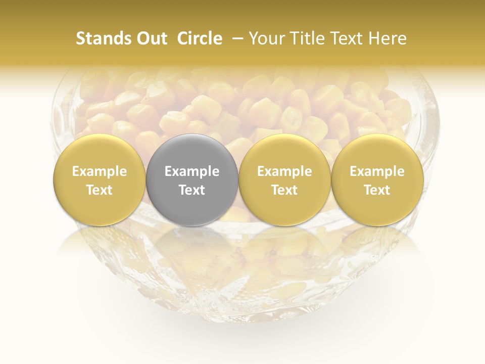 Sweetcorn In Crystal Bowl PowerPoint Template