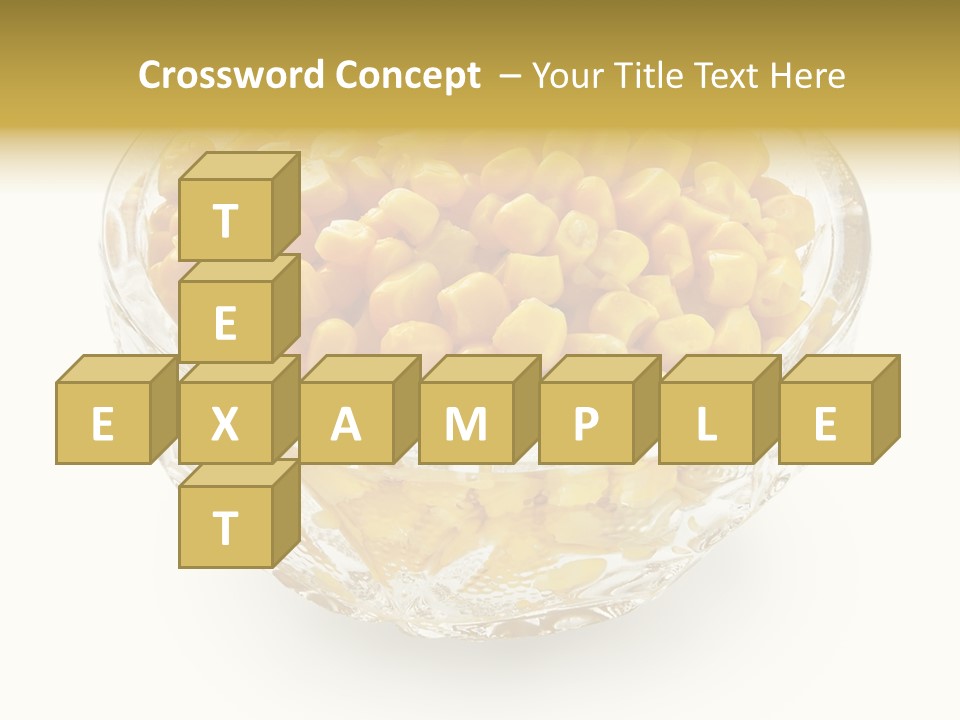 Sweetcorn In Crystal Bowl PowerPoint Template