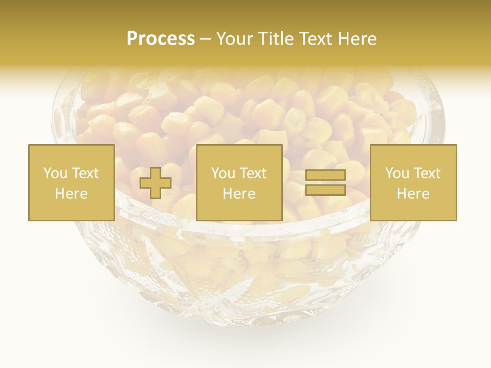 Sweetcorn In Crystal Bowl PowerPoint Template
