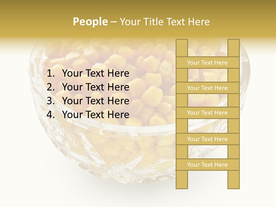 Sweetcorn In Crystal Bowl PowerPoint Template