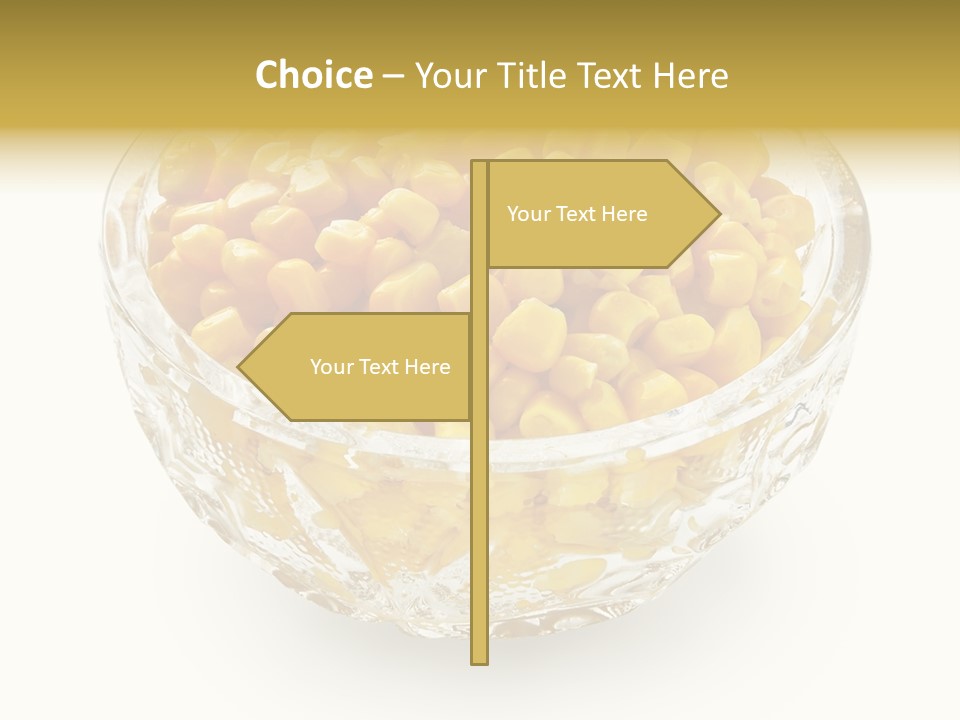 Sweetcorn In Crystal Bowl PowerPoint Template