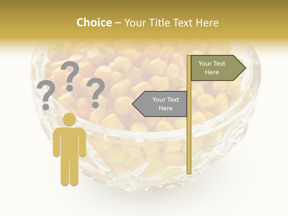 Sweetcorn In Crystal Bowl PowerPoint Template