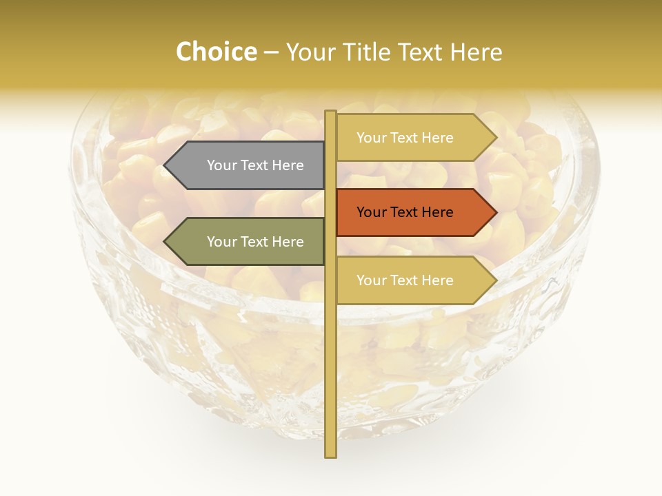 Sweetcorn In Crystal Bowl PowerPoint Template
