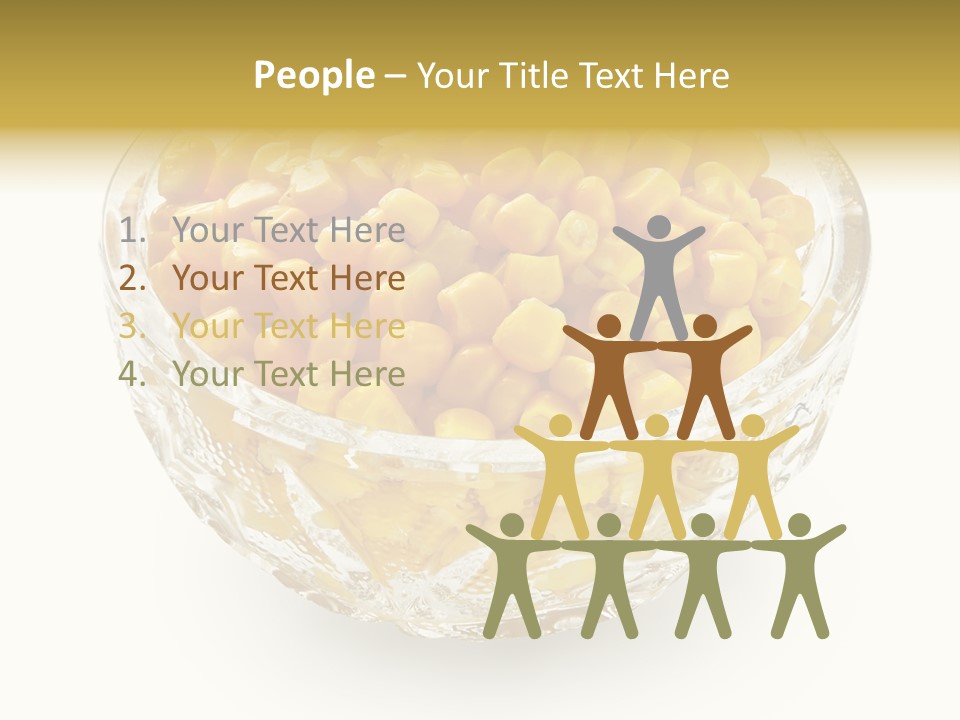 Sweetcorn In Crystal Bowl PowerPoint Template