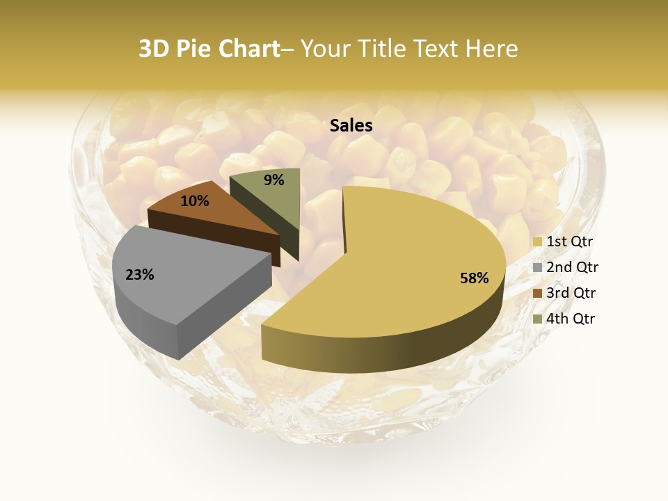 Sweetcorn In Crystal Bowl PowerPoint Template