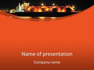 Oil And Gas Industry АБ?? Liquefied Natural Gas Tanker Lng PowerPoint Template