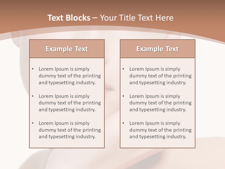 Portrait Of Young Elegance Woman Stroking Her Beautiful Face PowerPoint Template