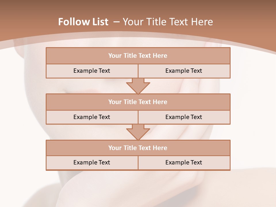 Portrait Of Young Elegance Woman Stroking Her Beautiful Face PowerPoint Template