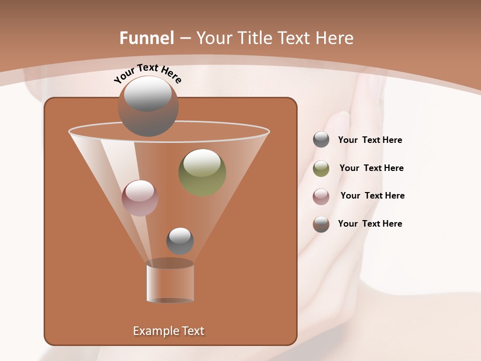 Portrait Of Young Elegance Woman Stroking Her Beautiful Face PowerPoint Template