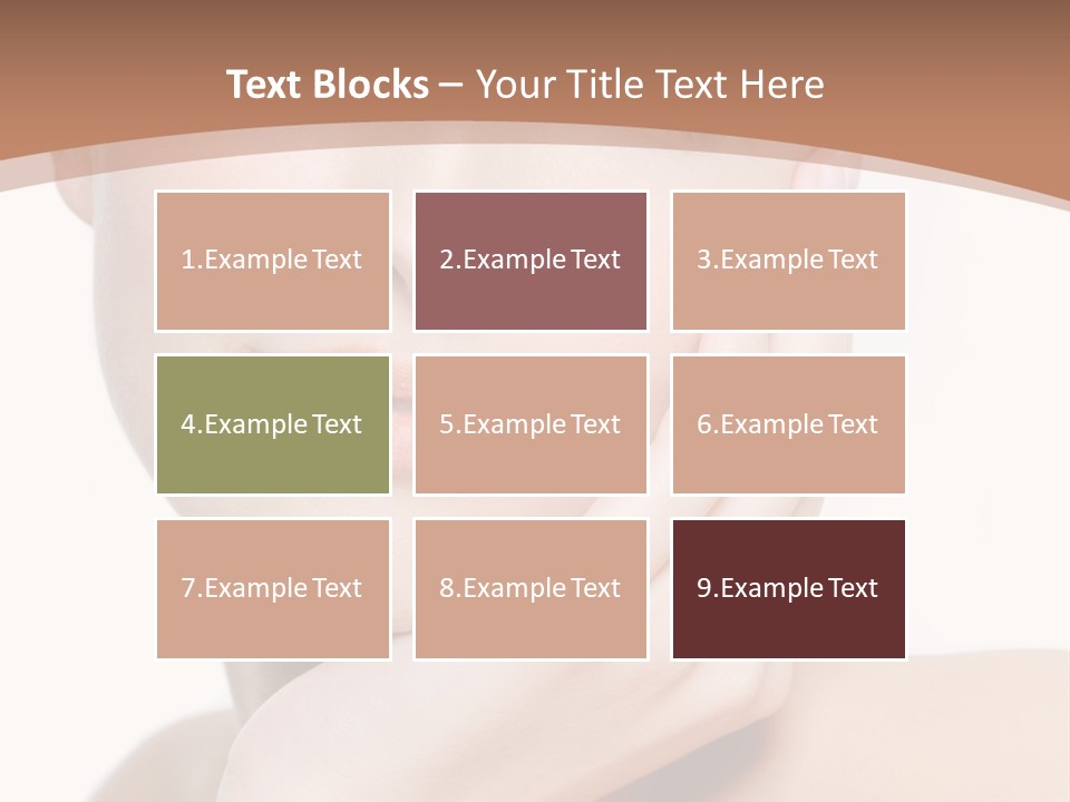 Portrait Of Young Elegance Woman Stroking Her Beautiful Face PowerPoint Template