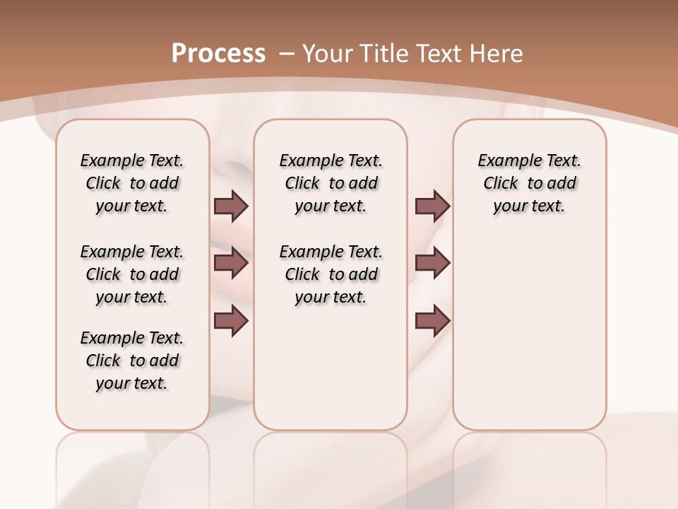 Portrait Of Young Elegance Woman Stroking Her Beautiful Face PowerPoint Template