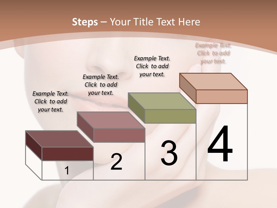 Portrait Of Young Elegance Woman Stroking Her Beautiful Face PowerPoint Template