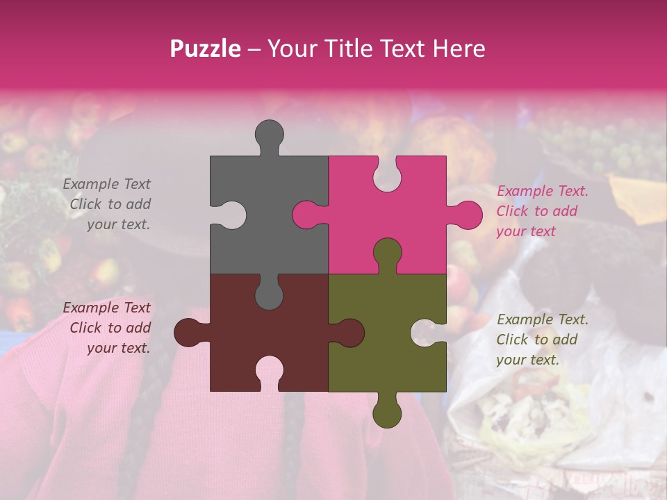 Woman At Pisac Market In Peru PowerPoint Template