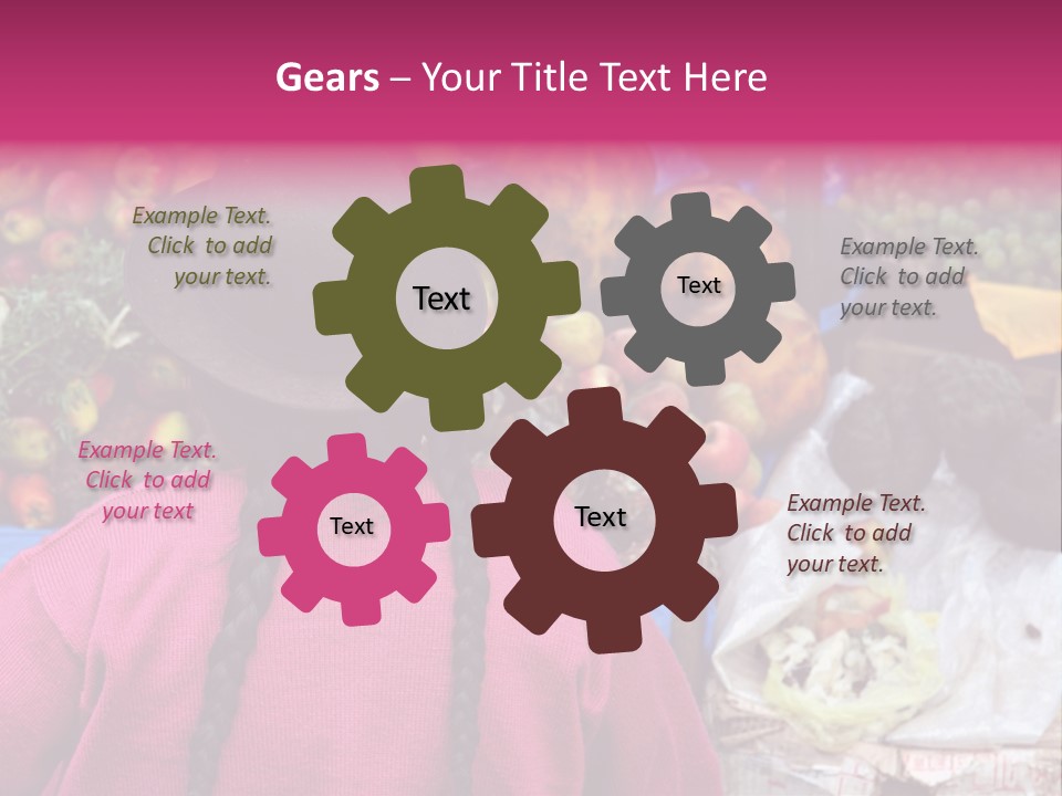 Woman At Pisac Market In Peru PowerPoint Template