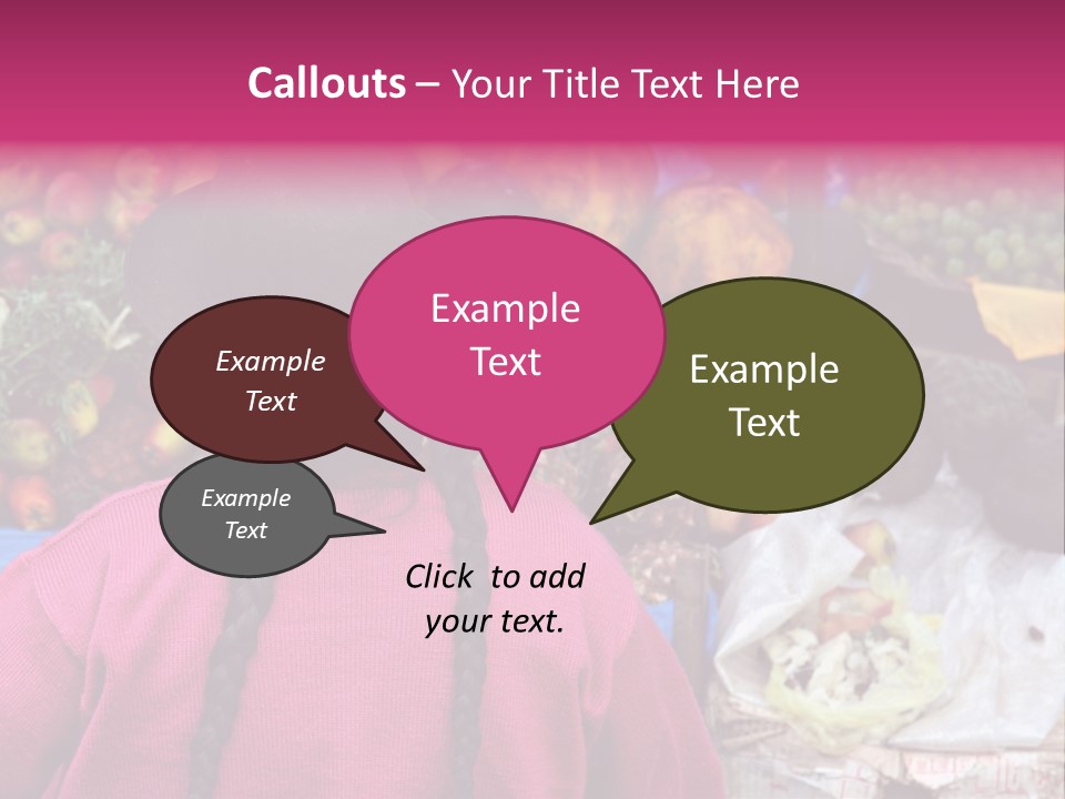 Woman At Pisac Market In Peru PowerPoint Template