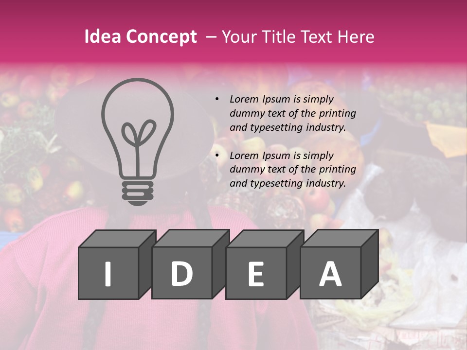 Woman At Pisac Market In Peru PowerPoint Template