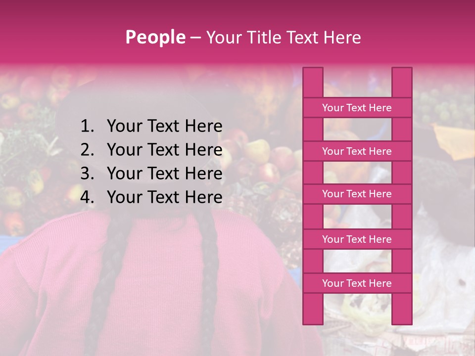 Woman At Pisac Market In Peru PowerPoint Template