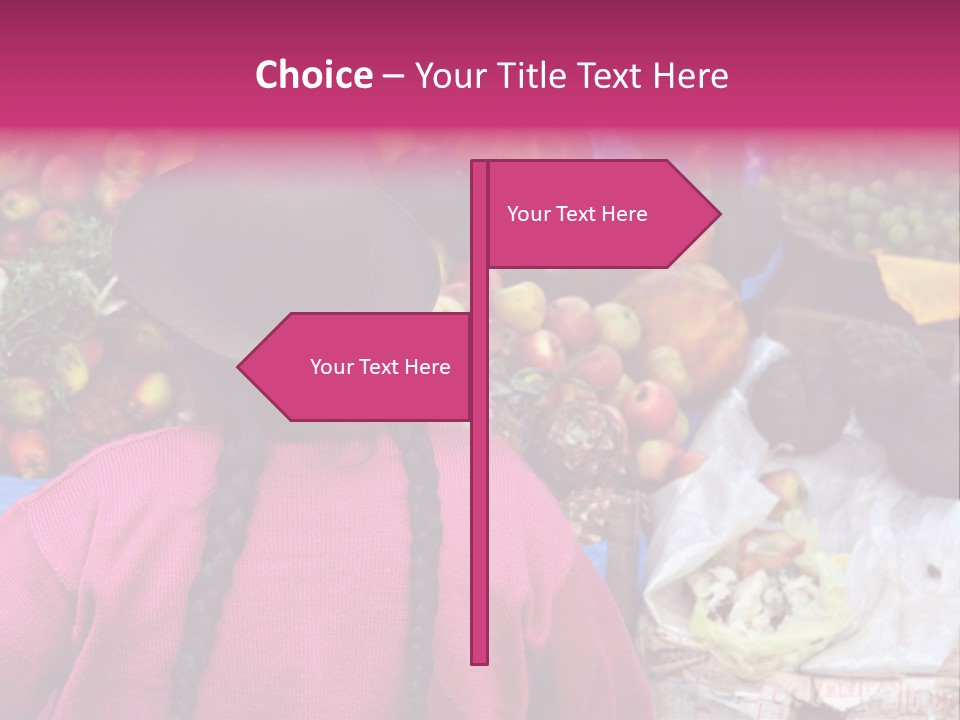 Woman At Pisac Market In Peru PowerPoint Template