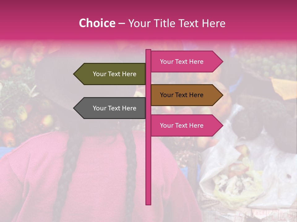 Woman At Pisac Market In Peru PowerPoint Template