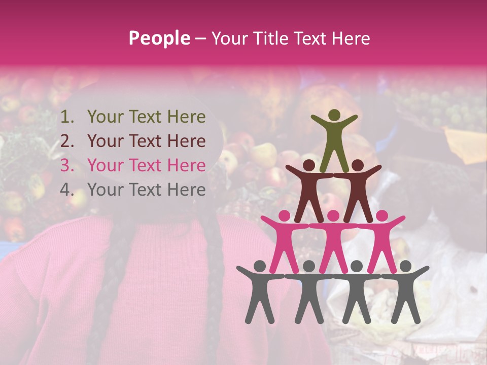 Woman At Pisac Market In Peru PowerPoint Template