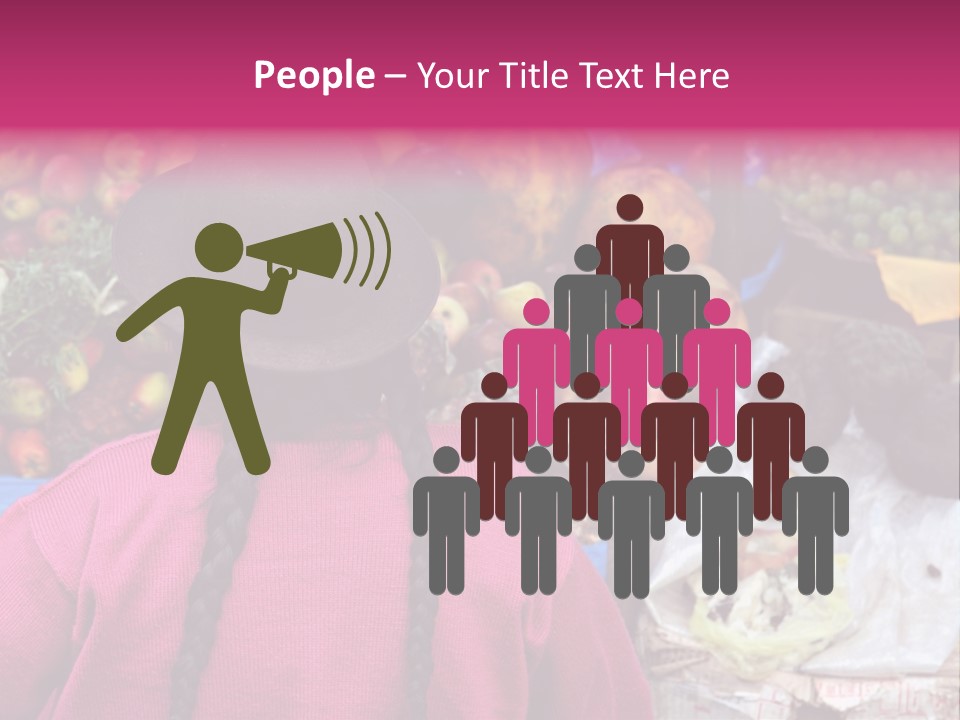 Woman At Pisac Market In Peru PowerPoint Template