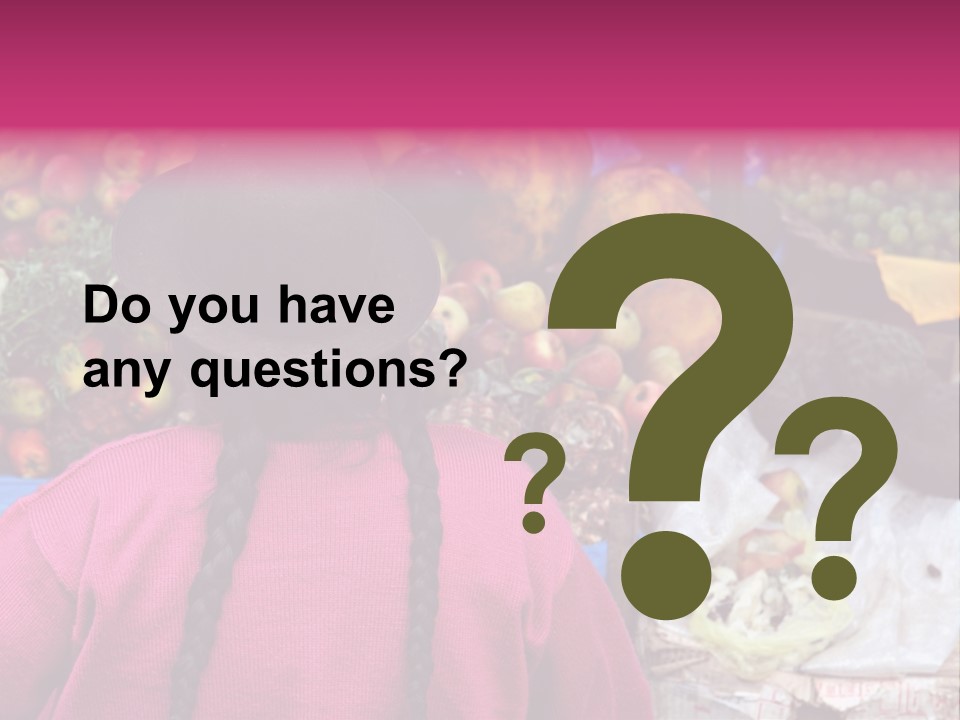 Woman At Pisac Market In Peru PowerPoint Template