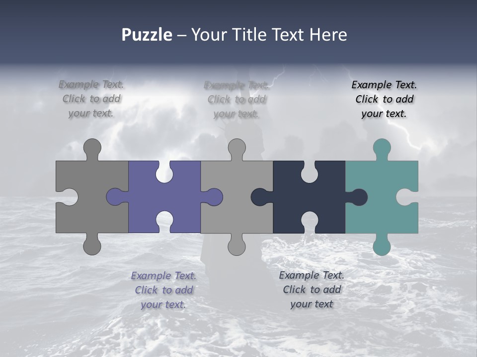 A Statue Of Liberty In The Middle Of The Ocean PowerPoint Template