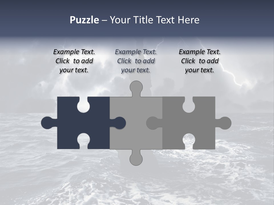 A Statue Of Liberty In The Middle Of The Ocean PowerPoint Template