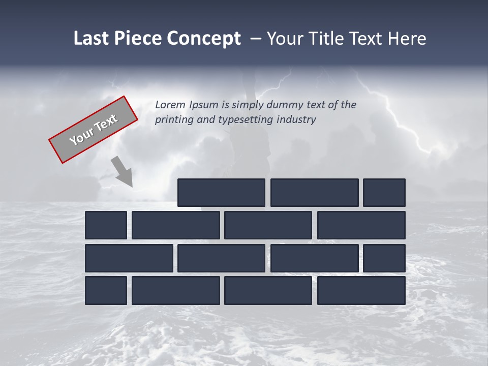 A Statue Of Liberty In The Middle Of The Ocean PowerPoint Template