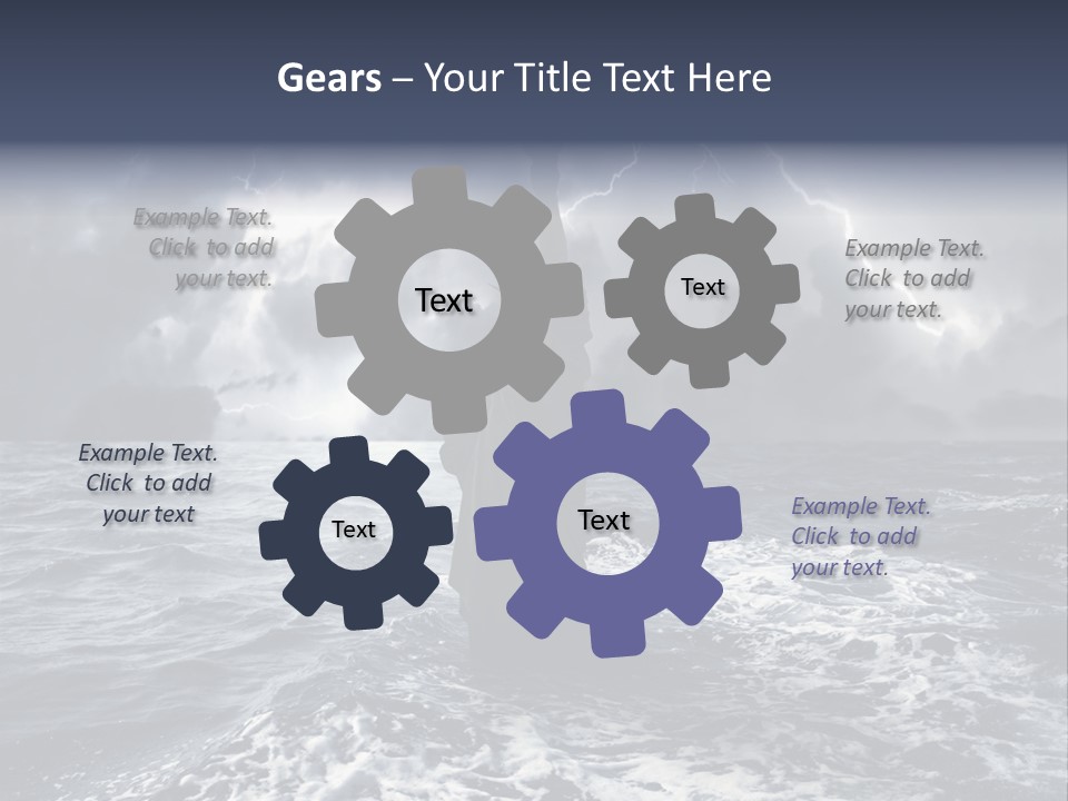 A Statue Of Liberty In The Middle Of The Ocean PowerPoint Template