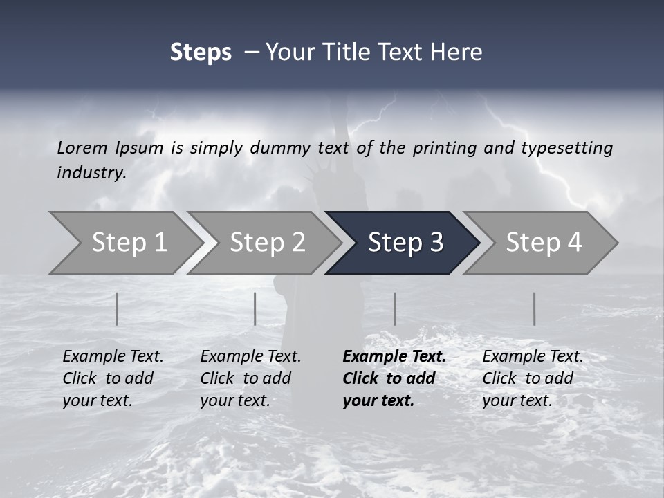 A Statue Of Liberty In The Middle Of The Ocean PowerPoint Template
