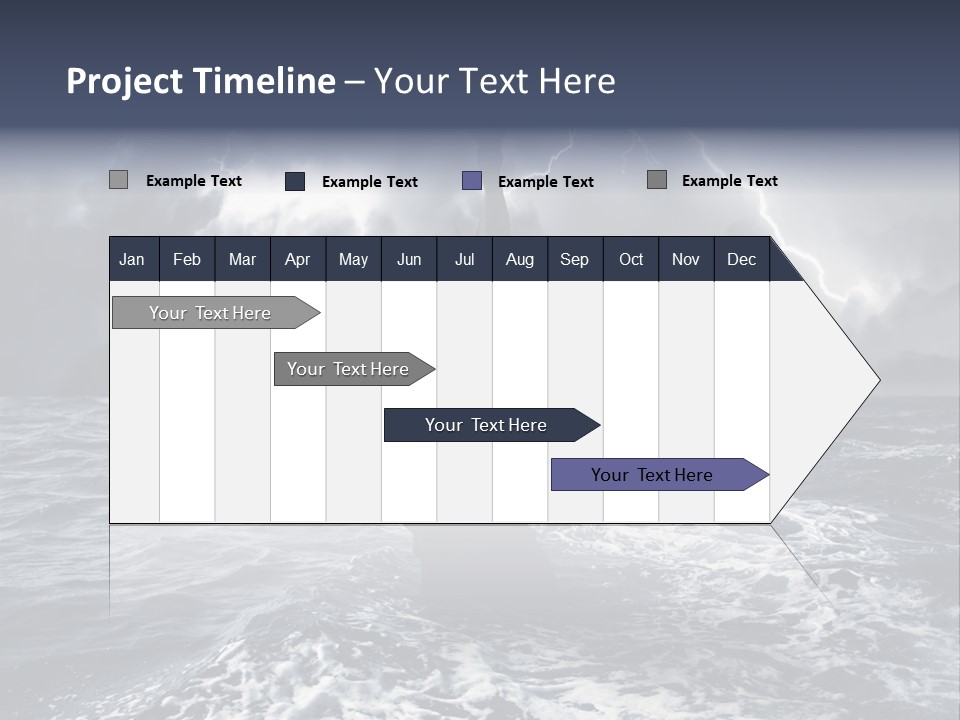 A Statue Of Liberty In The Middle Of The Ocean PowerPoint Template
