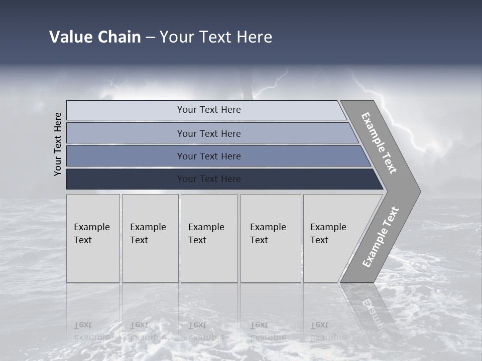 A Statue Of Liberty In The Middle Of The Ocean PowerPoint Template