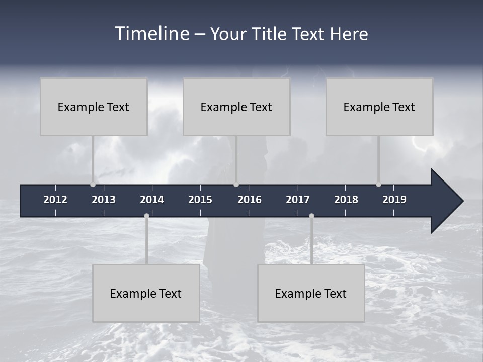 A Statue Of Liberty In The Middle Of The Ocean PowerPoint Template
