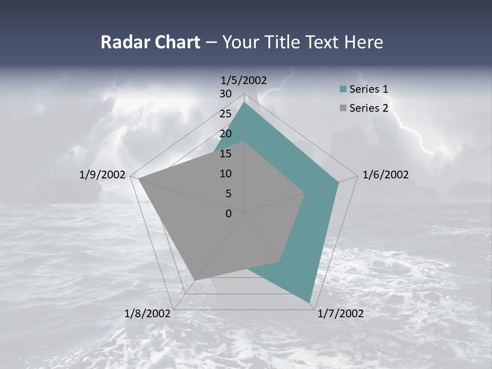 A Statue Of Liberty In The Middle Of The Ocean PowerPoint Template