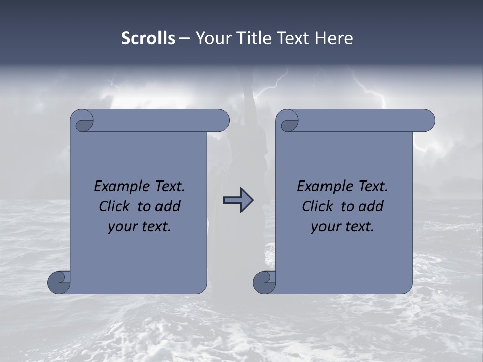 A Statue Of Liberty In The Middle Of The Ocean PowerPoint Template