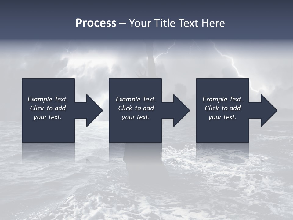 A Statue Of Liberty In The Middle Of The Ocean PowerPoint Template