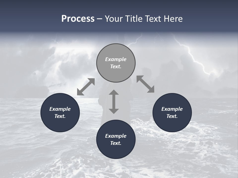 A Statue Of Liberty In The Middle Of The Ocean PowerPoint Template