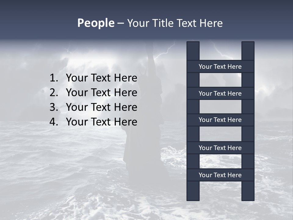 A Statue Of Liberty In The Middle Of The Ocean PowerPoint Template