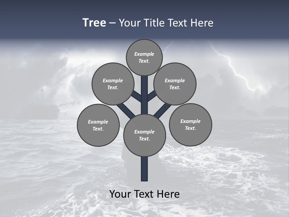 A Statue Of Liberty In The Middle Of The Ocean PowerPoint Template