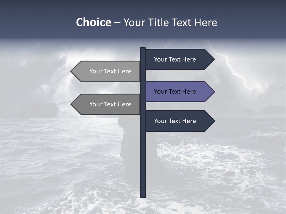 A Statue Of Liberty In The Middle Of The Ocean PowerPoint Template