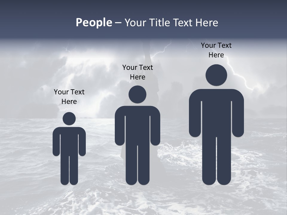 A Statue Of Liberty In The Middle Of The Ocean PowerPoint Template