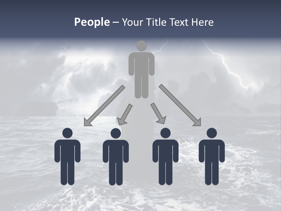 A Statue Of Liberty In The Middle Of The Ocean PowerPoint Template